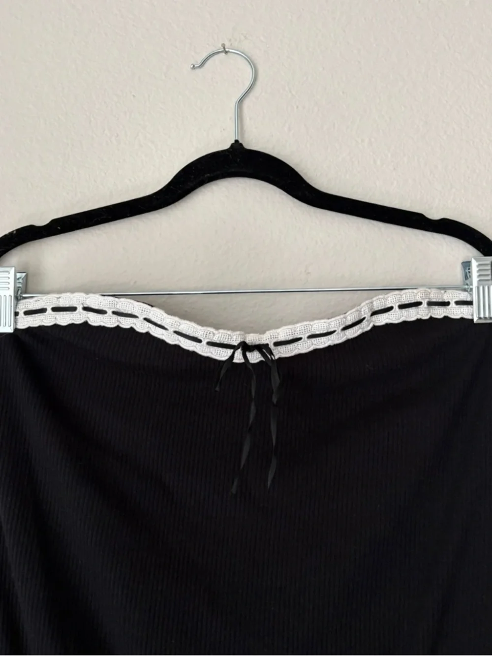 NWT aerie Strapless At The Barre Mini Dress in Black - Picture 4 of 8